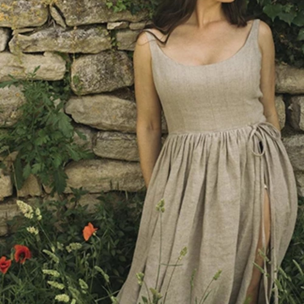 NWT Luxe Provence Linen Dress